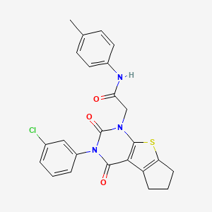 2-[3-(3-chlorophenyl)-2,4-dioxo-3,4,6,7-tetrahydro-2H-cyclopenta[4,5]thieno[2,3-d]pyrimidin-1(5H)-yl]-N-(4-methylphenyl)acetamide