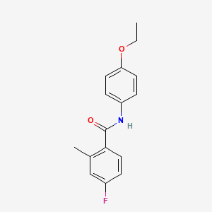 molecular formula C16H16FNO2 B3594055 N-(4-ethoxyphenyl)-4-fluoro-2-methylbenzamide 