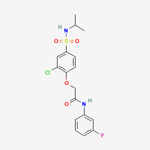 2-[2-chloro-4-(propan-2-ylsulfamoyl)phenoxy]-N-(3-fluorophenyl)acetamide