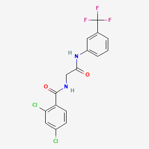 molecular formula C16H11Cl2F3N2O2 B3594097 2,4-dichloro-N-(2-oxo-2-{[3-(trifluoromethyl)phenyl]amino}ethyl)benzamide 