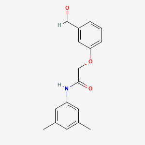 molecular formula C17H17NO3 B3594100 N-(3,5-dimethylphenyl)-2-(3-formylphenoxy)acetamide 