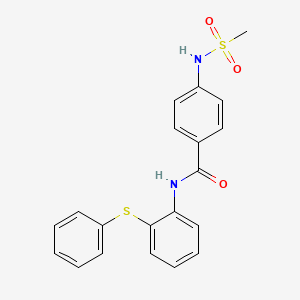 molecular formula C20H18N2O3S2 B3594134 4-[(methylsulfonyl)amino]-N-[2-(phenylthio)phenyl]benzamide 