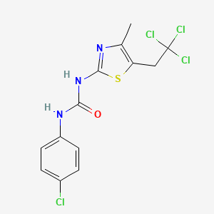 N-(4-chlorophenyl)-N'-[4-methyl-5-(2,2,2-trichloroethyl)-1,3-thiazol-2-yl]urea