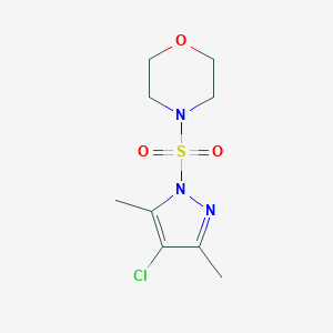 molecular formula C9H14ClN3O3S B359420 4-[(4-chloro-3,5-dimethyl-1H-pyrazol-1-yl)sulfonyl]morpholine CAS No. 890594-05-5