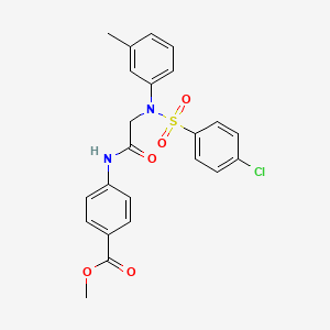 methyl 4-{[N-[(4-chlorophenyl)sulfonyl]-N-(3-methylphenyl)glycyl]amino}benzoate