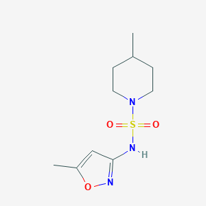 molecular formula C10H17N3O3S B359423 4-methyl-N-(5-methyl-3-isoxazolyl)-1-piperidinesulfonamide CAS No. 898633-67-5