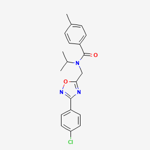 N-{[3-(4-chlorophenyl)-1,2,4-oxadiazol-5-yl]methyl}-4-methyl-N-(propan-2-yl)benzamide