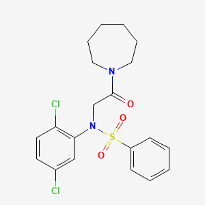 N-[2-(1-azepanyl)-2-oxoethyl]-N-(2,5-dichlorophenyl)benzenesulfonamide