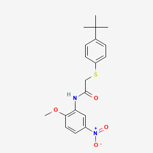 2-[(4-tert-butylphenyl)thio]-N-(2-methoxy-5-nitrophenyl)acetamide