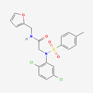 molecular formula C20H18Cl2N2O4S B3594283 N~2~-(2,5-dichlorophenyl)-N~1~-(2-furylmethyl)-N~2~-[(4-methylphenyl)sulfonyl]glycinamide 