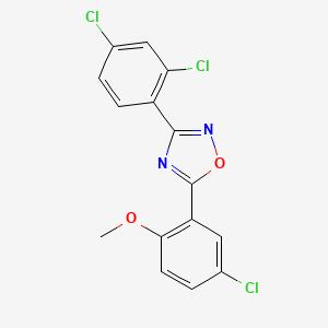 5-(5-chloro-2-methoxyphenyl)-3-(2,4-dichlorophenyl)-1,2,4-oxadiazole