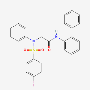 N~1~-2-biphenylyl-N~2~-[(4-fluorophenyl)sulfonyl]-N~2~-phenylglycinamide