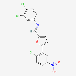 (E)-1-[5-(2-CHLORO-5-NITROPHENYL)FURAN-2-YL]-N-(3,4-DICHLOROPHENYL)METHANIMINE