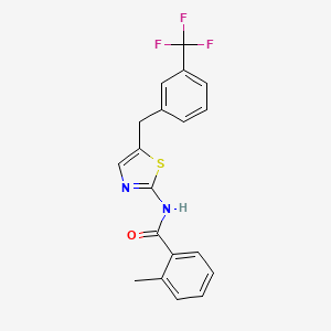 2-methyl-N-{5-[3-(trifluoromethyl)benzyl]-1,3-thiazol-2-yl}benzamide