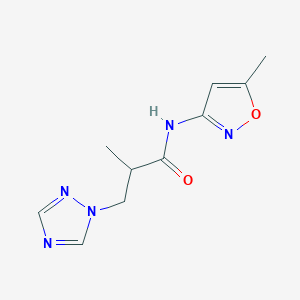 molecular formula C10H13N5O2 B359440 2-methyl-N-(5-methyl-3-isoxazolyl)-3-(1H-1,2,4-triazol-1-yl)propanamide CAS No. 941912-92-1