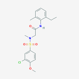 N~2~-[(3-chloro-4-methoxyphenyl)sulfonyl]-N-(2-ethyl-6-methylphenyl)-N~2~-methylglycinamide