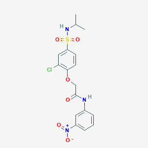 2-[2-chloro-4-(propan-2-ylsulfamoyl)phenoxy]-N-(3-nitrophenyl)acetamide