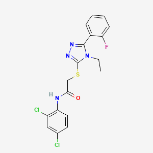 N-(2,4-dichlorophenyl)-2-{[4-ethyl-5-(2-fluorophenyl)-4H-1,2,4-triazol-3-yl]sulfanyl}acetamide