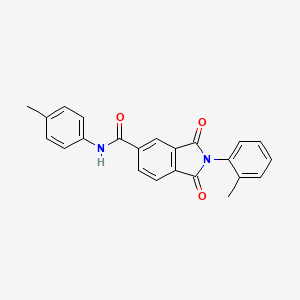 molecular formula C23H18N2O3 B3594521 2-(2-methylphenyl)-N-(4-methylphenyl)-1,3-dioxo-5-isoindolinecarboxamide 