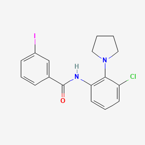 N-[3-chloro-2-(1-pyrrolidinyl)phenyl]-3-iodobenzamide