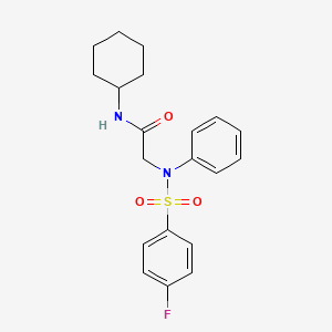 N~1~-cyclohexyl-N~2~-[(4-fluorophenyl)sulfonyl]-N~2~-phenylglycinamide