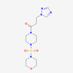 molecular formula C13H22N6O4S B359455 4-({4-[3-(1H-1,2,4-triazol-1-yl)propanoyl]-1-piperazinyl}sulfonyl)morpholine CAS No. 889959-49-3
