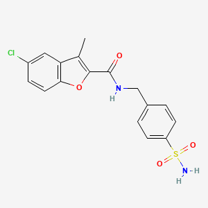 N-[4-(aminosulfonyl)benzyl]-5-chloro-3-methyl-1-benzofuran-2-carboxamide