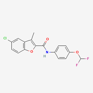 5-chloro-N-[4-(difluoromethoxy)phenyl]-3-methyl-1-benzofuran-2-carboxamide