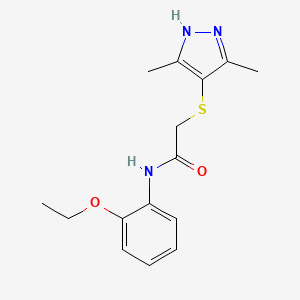 2-((3,5-dimethyl-1H-pyrazol-4-yl)thio)-N-(2-ethoxyphenyl)acetamide