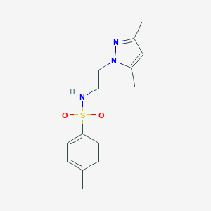 molecular formula C14H19N3O2S B359457 N-(2-(3,5-dimethyl-1H-pyrazol-1-yl)ethyl)-4-methylbenzenesulfonamide CAS No. 890598-24-0