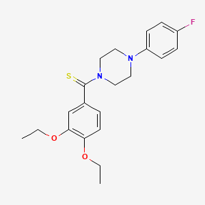 1-[(3,4-diethoxyphenyl)carbonothioyl]-4-(4-fluorophenyl)piperazine