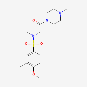 4-methoxy-N,3-dimethyl-N-[2-(4-methylpiperazin-1-yl)-2-oxoethyl]benzenesulfonamide