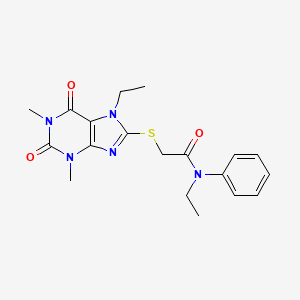 N-ethyl-2-[(7-ethyl-1,3-dimethyl-2,6-dioxo-2,3,6,7-tetrahydro-1H-purin-8-yl)thio]-N-phenylacetamide