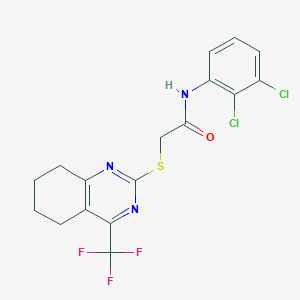 molecular formula C17H14Cl2F3N3OS B3594605 N-(2,3-dichlorophenyl)-2-{[4-(trifluoromethyl)-5,6,7,8-tetrahydro-2-quinazolinyl]thio}acetamide 