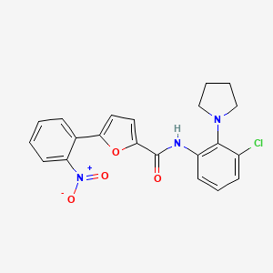 N-[3-chloro-2-(1-pyrrolidinyl)phenyl]-5-(2-nitrophenyl)-2-furamide