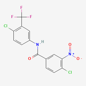 4-chloro-N-[4-chloro-3-(trifluoromethyl)phenyl]-3-nitrobenzamide