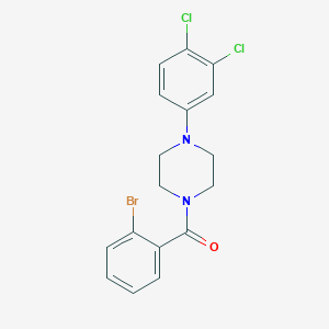 molecular formula C17H15BrCl2N2O B3594616 (2-BROMOPHENYL)[4-(3,4-DICHLOROPHENYL)PIPERAZINO]METHANONE 