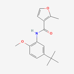 molecular formula C17H21NO3 B3594637 N-(5-tert-butyl-2-methoxyphenyl)-2-methylfuran-3-carboxamide 