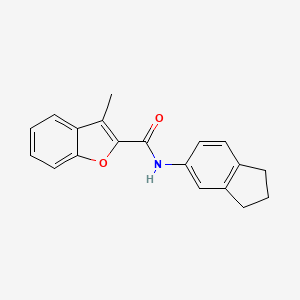 N-(2,3-dihydro-1H-inden-5-yl)-3-methyl-1-benzofuran-2-carboxamide