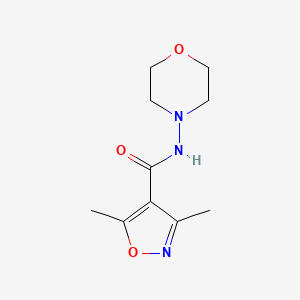 molecular formula C10H15N3O3 B3594674 3,5-dimethyl-N-4-morpholinyl-4-isoxazolecarboxamide 