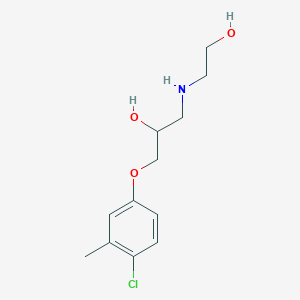 molecular formula C12H18ClNO3 B359471 1-(4-Chloro-3-methylphenoxy)-3-((2-hydroxyethyl)amino)propan-2-ol CAS No. 923145-10-2