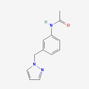 molecular formula C12H13N3O B3594724 N-[3-(1H-pyrazol-1-ylmethyl)phenyl]acetamide 