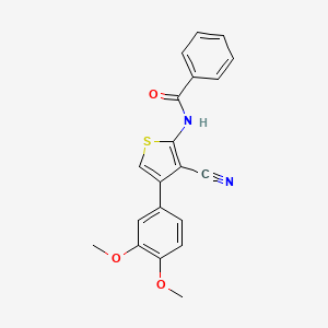 molecular formula C20H16N2O3S B3594744 N-[3-cyano-4-(3,4-dimethoxyphenyl)-2-thienyl]benzamide 