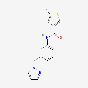 5-METHYL-N-{3-[(1H-PYRAZOL-1-YL)METHYL]PHENYL}THIOPHENE-3-CARBOXAMIDE