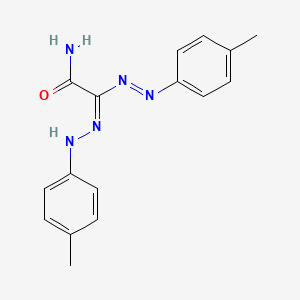 molecular formula C16H17N5O B3594782 2-[(4-methylphenyl)diazenyl]-2-[(4-methylphenyl)hydrazono]acetamide 