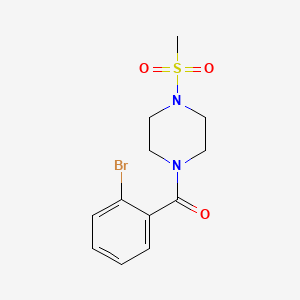 molecular formula C12H15BrN2O3S B3594818 (2-BROMOPHENYL)[4-(METHYLSULFONYL)PIPERAZINO]METHANONE 