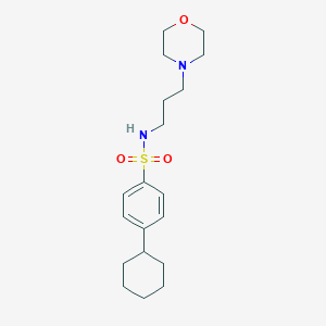 molecular formula C19H30N2O3S B359483 4-cyclohexyl-N-(3-morpholin-4-ylpropyl)benzenesulfonamide CAS No. 693236-73-6