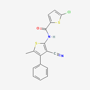 molecular formula C17H11ClN2OS2 B3594834 5-chloro-N-(3-cyano-5-methyl-4-phenylthiophen-2-yl)thiophene-2-carboxamide 