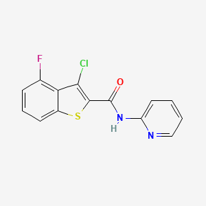 3-chloro-4-fluoro-N-2-pyridinyl-1-benzothiophene-2-carboxamide