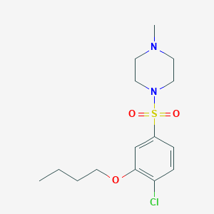 molecular formula C15H23ClN2O3S B359485 1-(3-Butoxy-4-chlorobenzenesulfonyl)-4-methylpiperazine CAS No. 913241-16-4